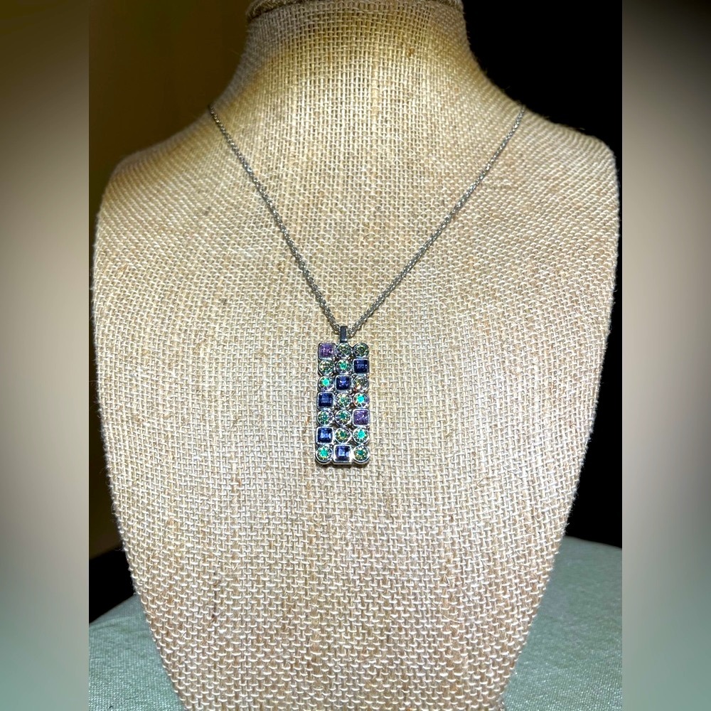 Morse Code Pendant, Rhodium Plating - image 4